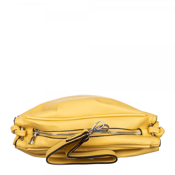 Γυναικεία τσάντα Abela κίτρινη, 5 - Kalapod.gr